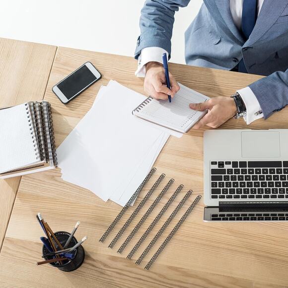 120-Pack Plastic Spiral Binding Coils Kit – 5/16 Inch Black Binder Combs Spines - Picture 1 of 6